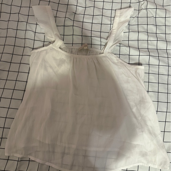 Monk & Lou White Flowy Tank Top - Picture 1 of 2